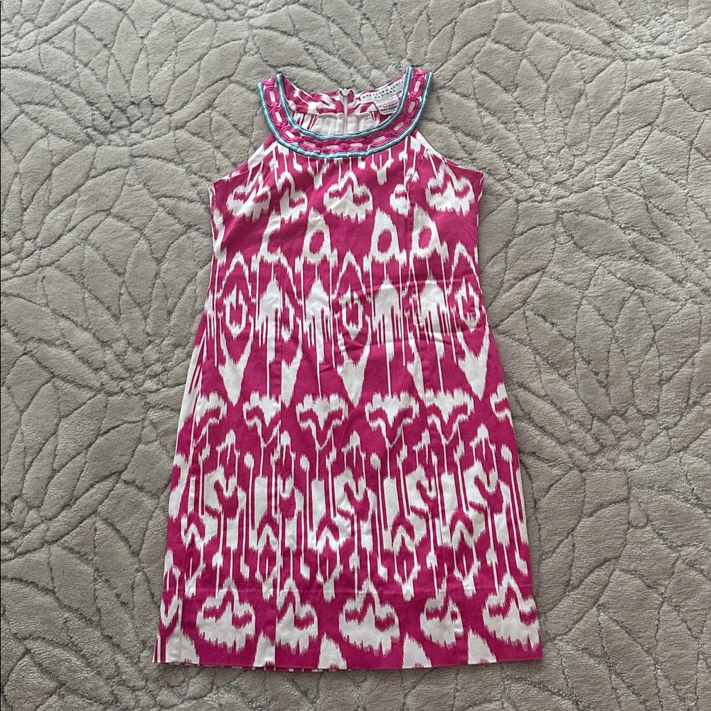 Gretchen Scott Designs Pink and White Patterned Dress